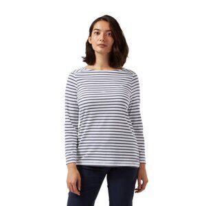 Craghoppers Blanca Nautical Striped Stretch Athleisure Boatneck Top XL